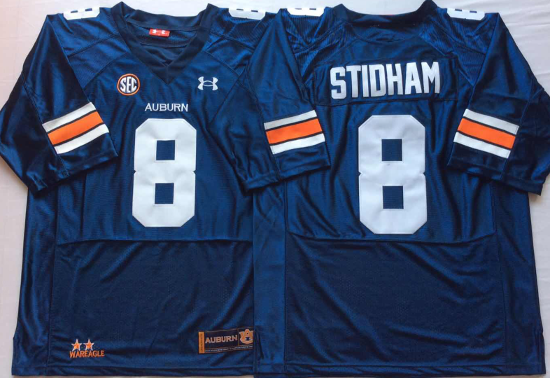 NCAA Men Auburn Tigers Blue #8 STIDHAM->ncaa teams->NCAA Jersey